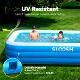 Inflatable Swimming Pool with Seats 120" x 72" x 22"